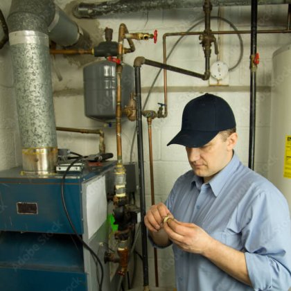 Plumber in Basement